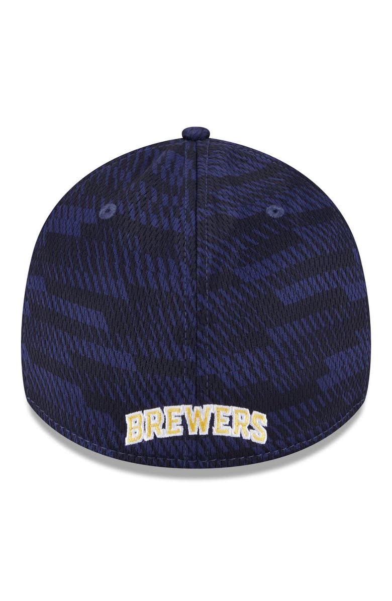 New Era Men's New Era Navy Milwaukee Brewers 2025 MLB Clubhouse 39THIRTY Flex Hat, Alternate, color, 