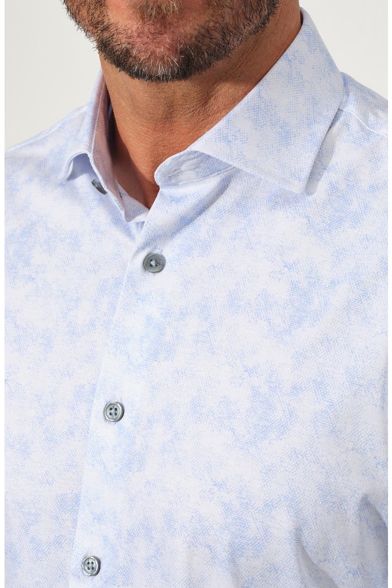 Dynamic Comfort Knit Button-Up Shirt, Alternate, color, LAKE
