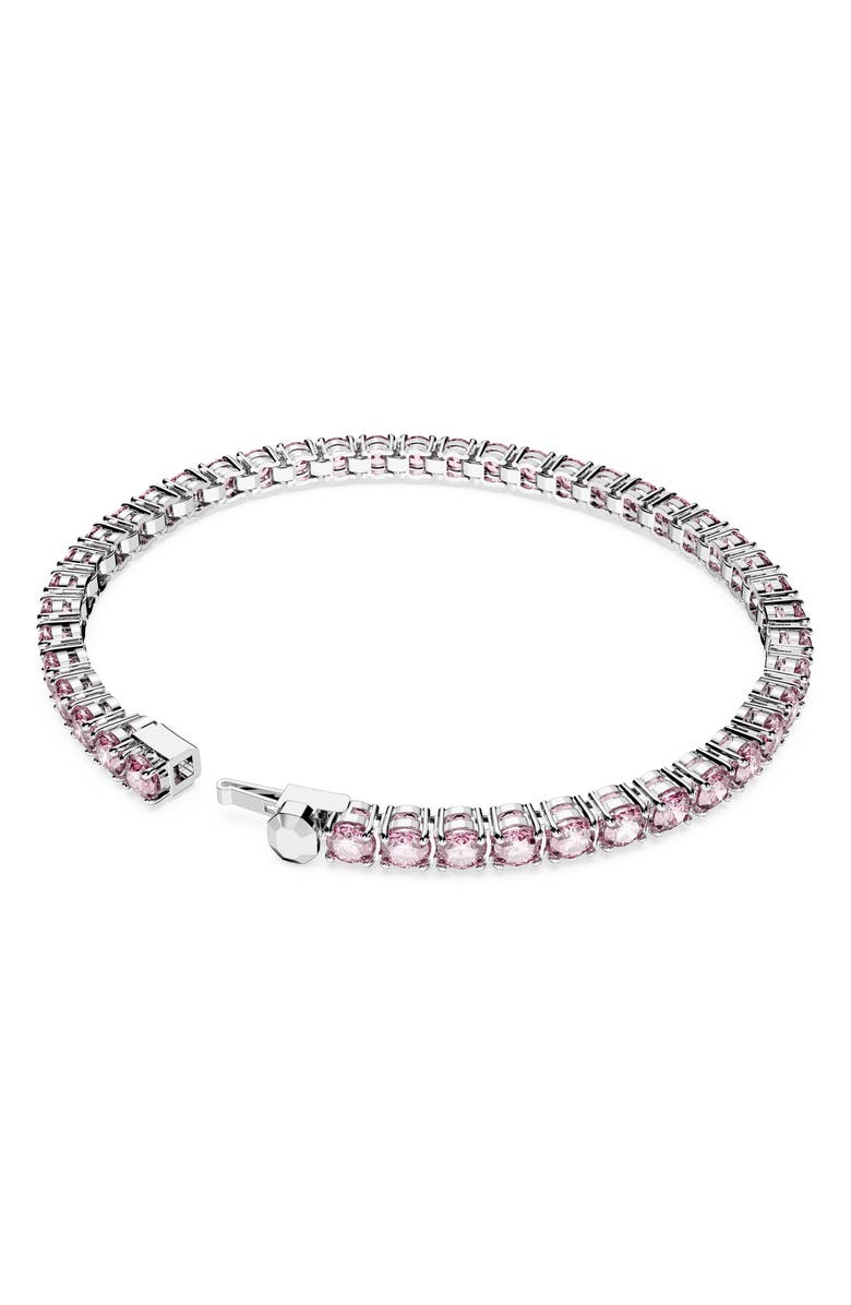 Swarovski Matrix Crystal Tennis Bracelet, Alternate, color, Pink