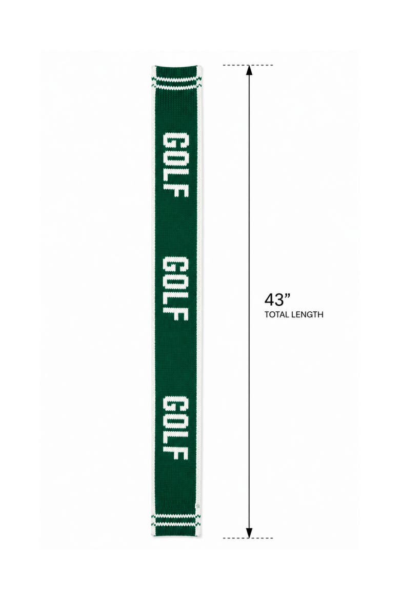 Adult Golf Scarf, Alternate, color, Green/Ivory
