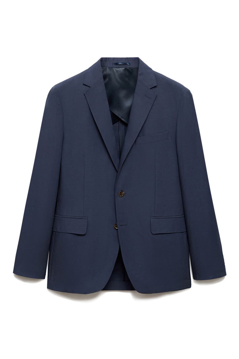 Slim Fit Blue Lyocell & Linen Sport Coat, Alternate, color, BLUE