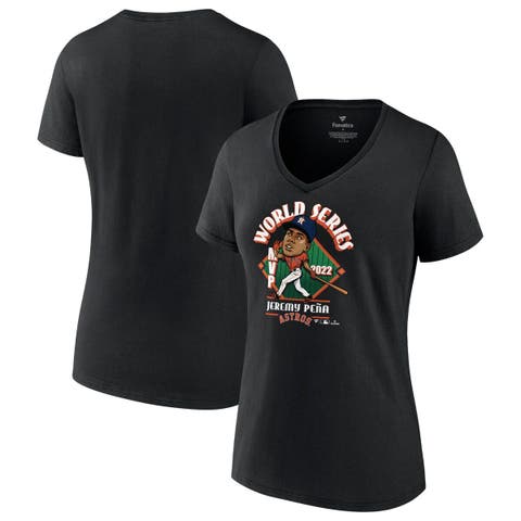 Women's Fanatics Branded Jeremy Peña Black Houston Astros 2022 World Series Champions MVP Plus Size Name & Number T-Shirt