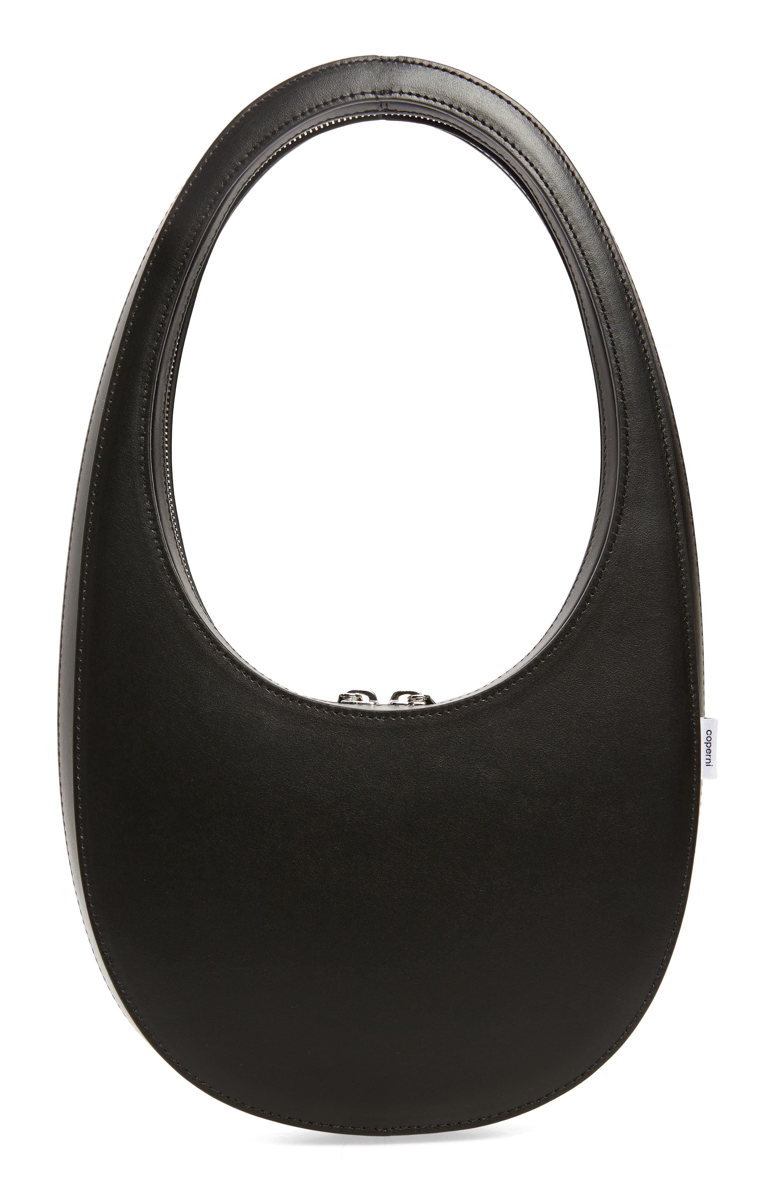 Coperni Swipe Leather Top Handle Bag, Alternate, color, Black/ Black