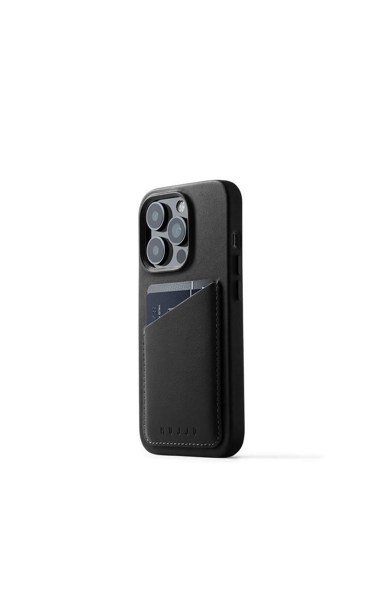 MUJJO Full Leather Wallet Case for iPhone 14 Pro, Alternate, color, Black