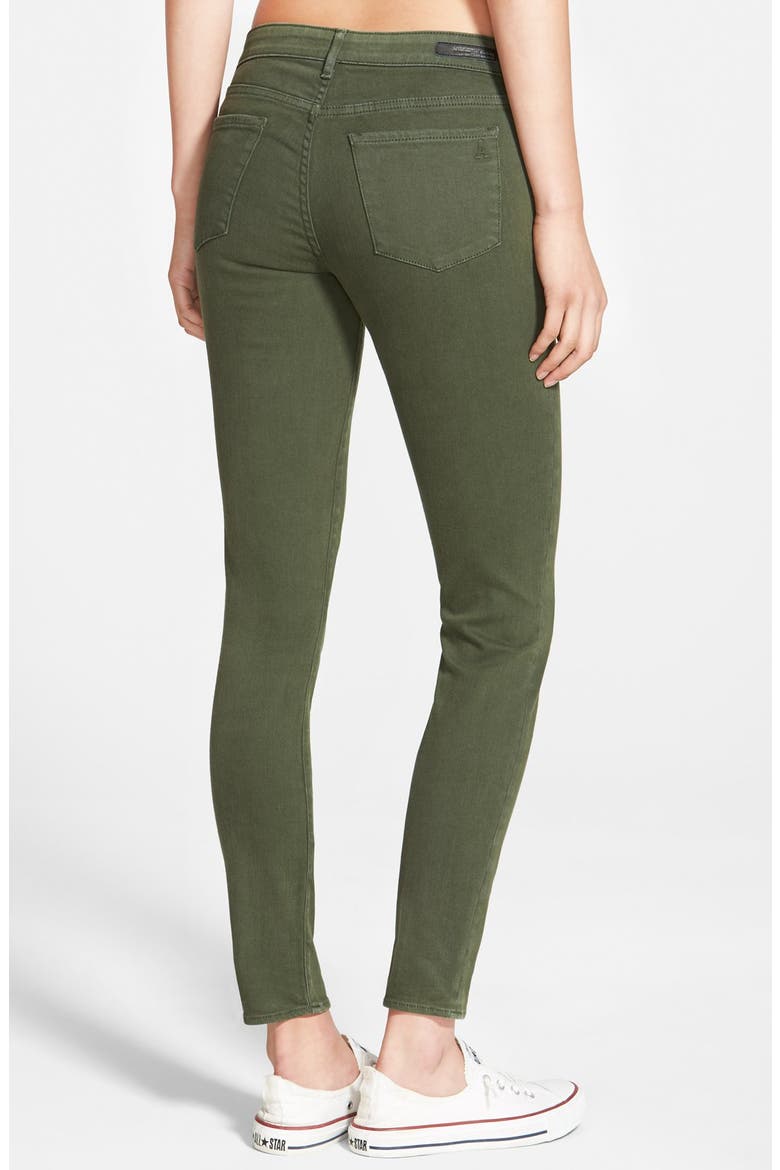 'Cindy' Overdye Skinny Jeans, Alternate, color, OLIVE