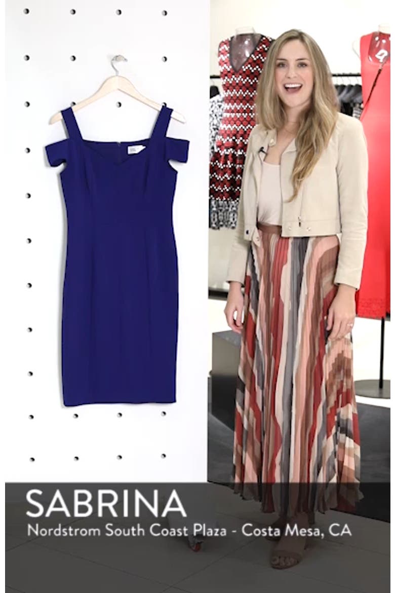 Cold Shoulder Sheath Cocktail Dress video