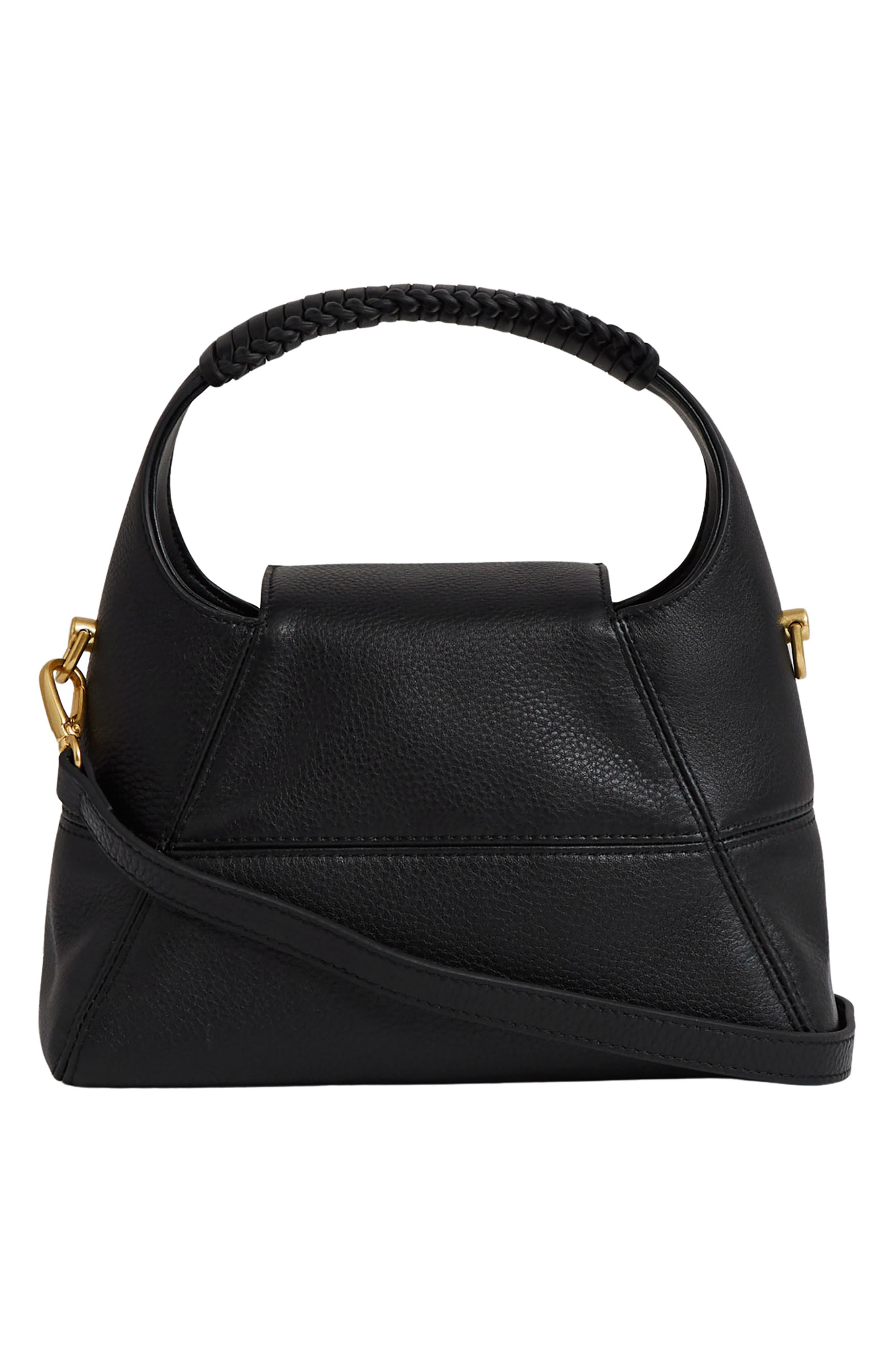 Reiss Octavia Suede Crossbody Bag, Alternate, color, Black