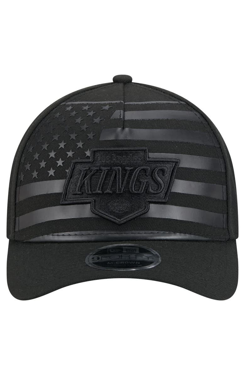 New Era Men's New Era  Black Los Angeles Kings Game Day Stealth Flag 9FORTY A-Frame Adjustable Hat, Alternate, color, 