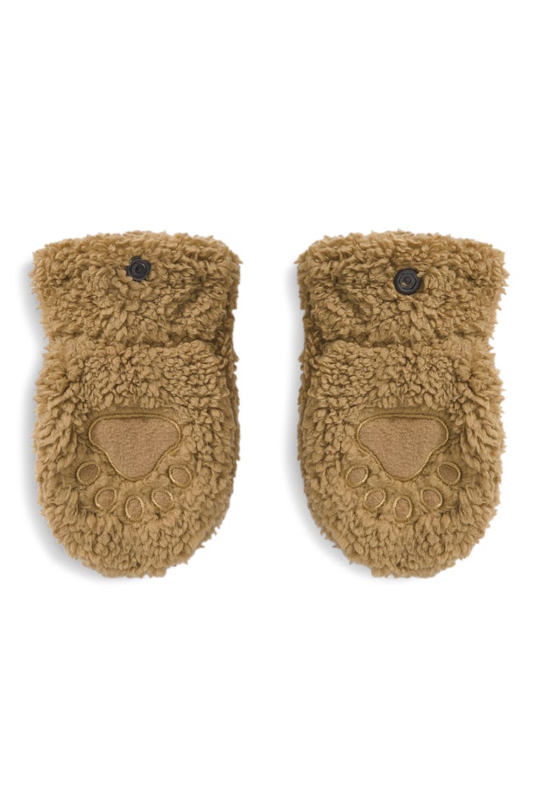 Baby Bear High-Pile Fleece Mittens, Alternate, color, TEDDY BROWN
