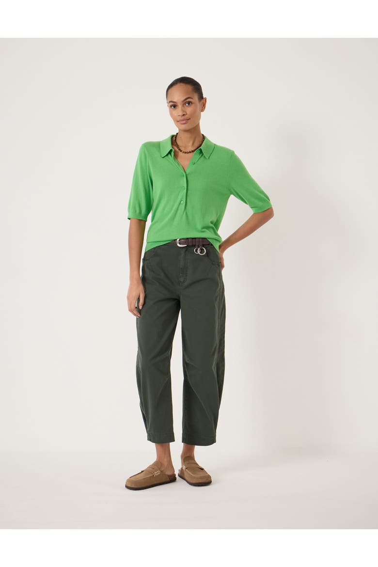 Fine Knit Short Sleeve Polo Top, Alternate, color, Vibrant Green