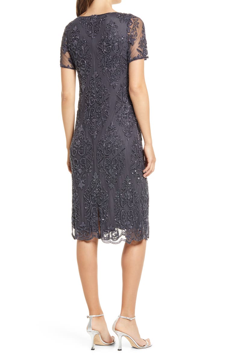 Pisarro Nights Beaded Cocktail Midi Dress, Main, color, 