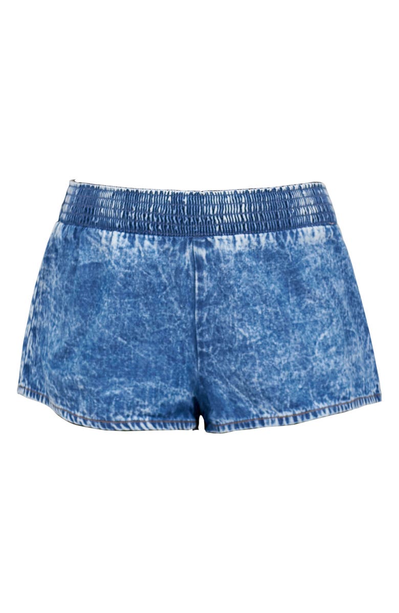 PQ SWIM Kids' Kelly Cotton Cover-Up Shorts, Main, color, Indie Sky
