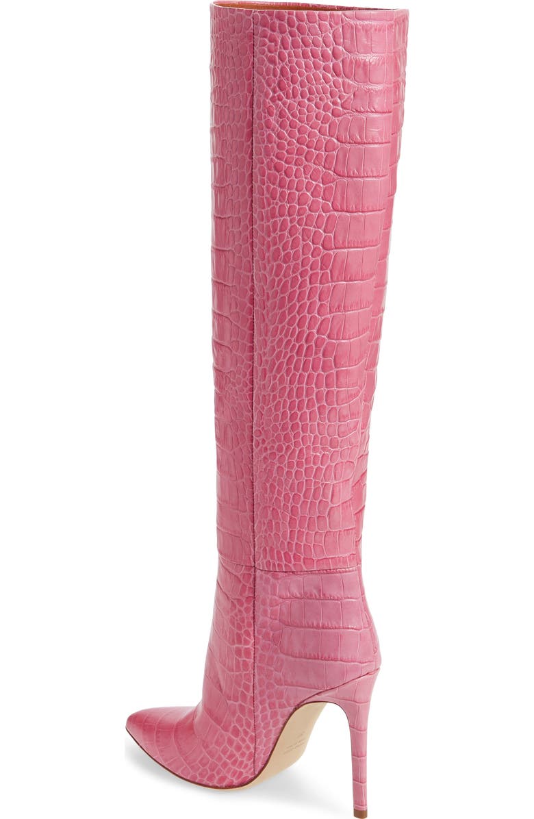 Paris Texas Croc Embossed Knee High Boot, Alternate, color,