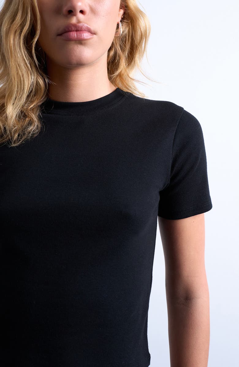 Topshop Everyday Crop Cotton T-Shirt, Alternate, color, Black