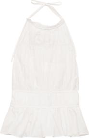 MANGO Peplum Cotton Halter Top