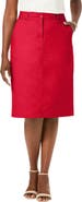 Jessica London Stretch Cotton Chino Skirt