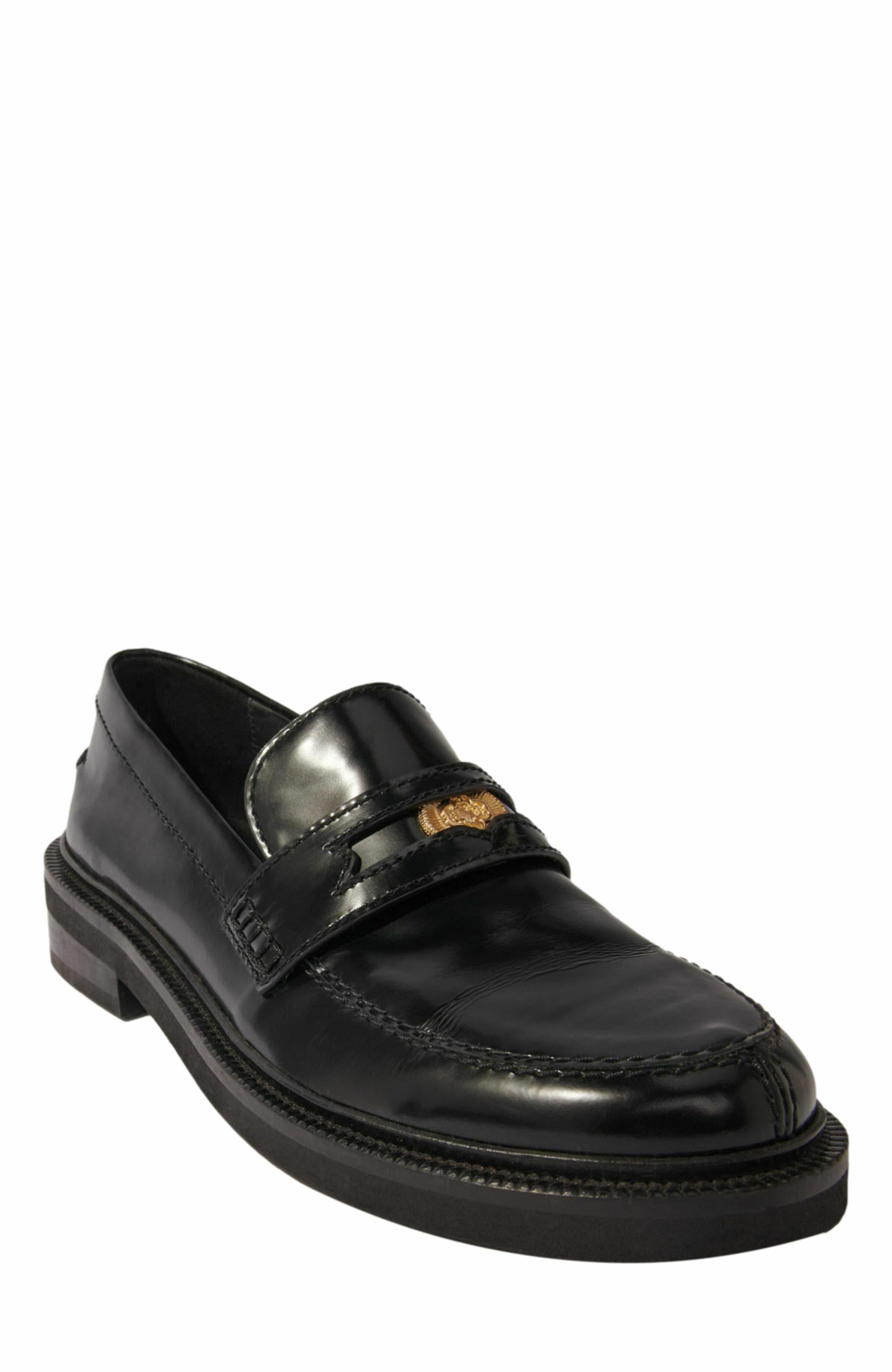 maje Leather loafers, Alternate, color, Black
