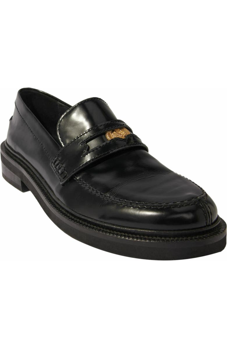 maje Leather loafers, Alternate, color, Black