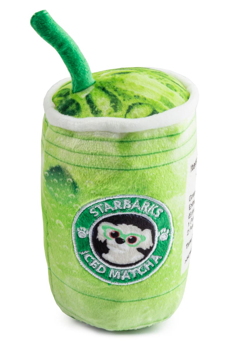 Starbarks Iced Matcha Plush Dog Toy, Main, color, GREEN