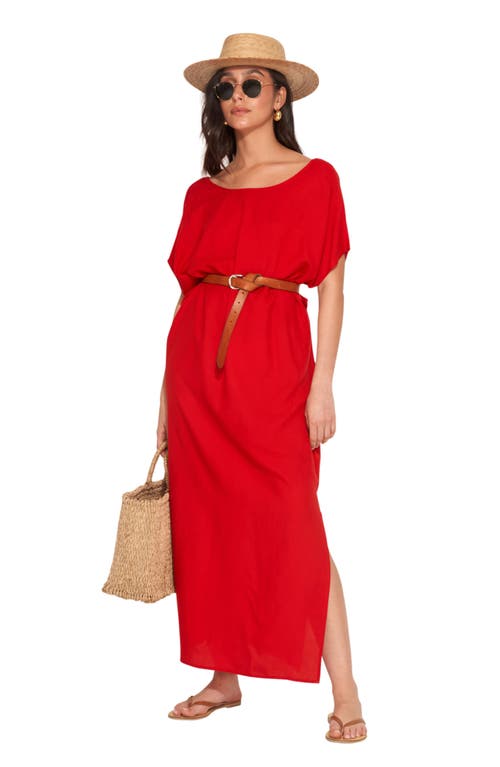 Gottex Beach Life Talya Open Back Swim Cover Up Kaftan In Multi/red