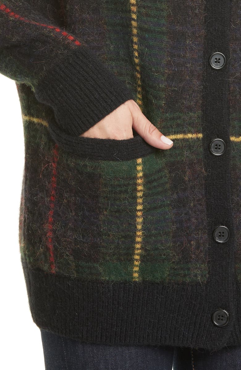 Polo Ralph Lauren Tartan Wool Blend Cardigan, Alternate, color, 