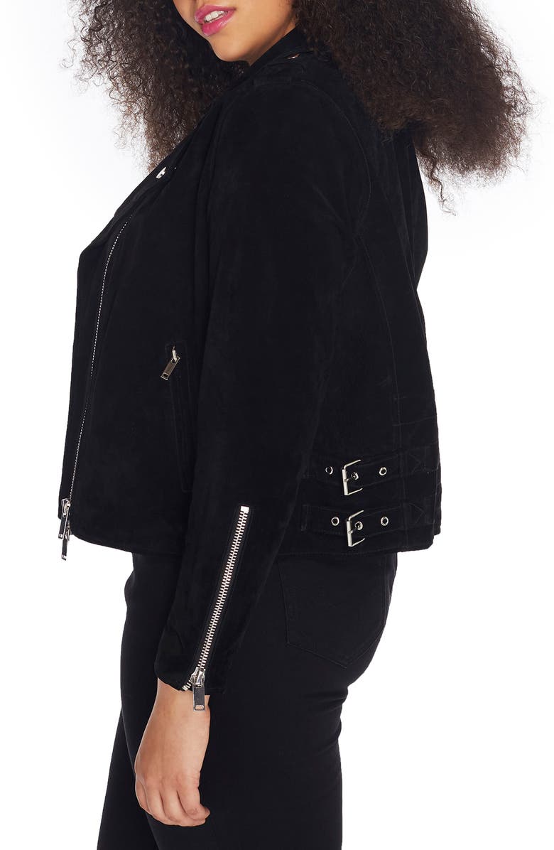Rebel Wilson X Angels Suede Moto Jacket, Alternate, color, 