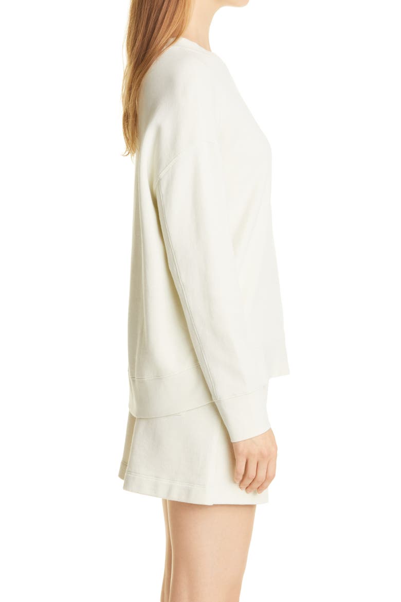 Essential Relaxed Cotton Sweatshirt, Alternate, color, HONEYDEW