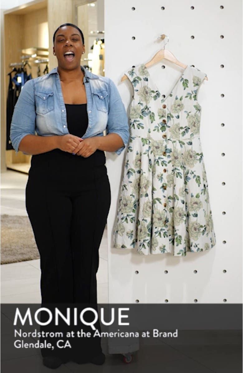 Lilly Button Detail Fit & Flare Dress, sales video thumbnail