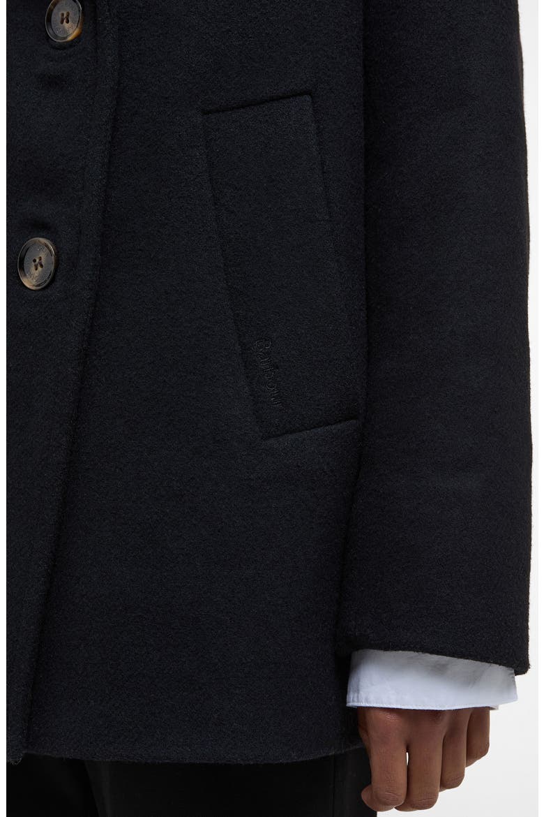 Indie Wool Blend Peacoat, Alternate, color, BLACK/ONYX TARTAN