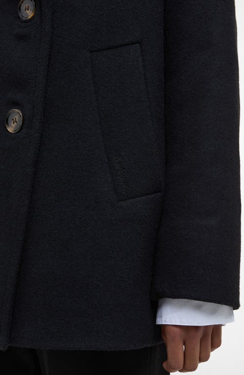 Barbour Indie Wool Blend Peacoat In Blue