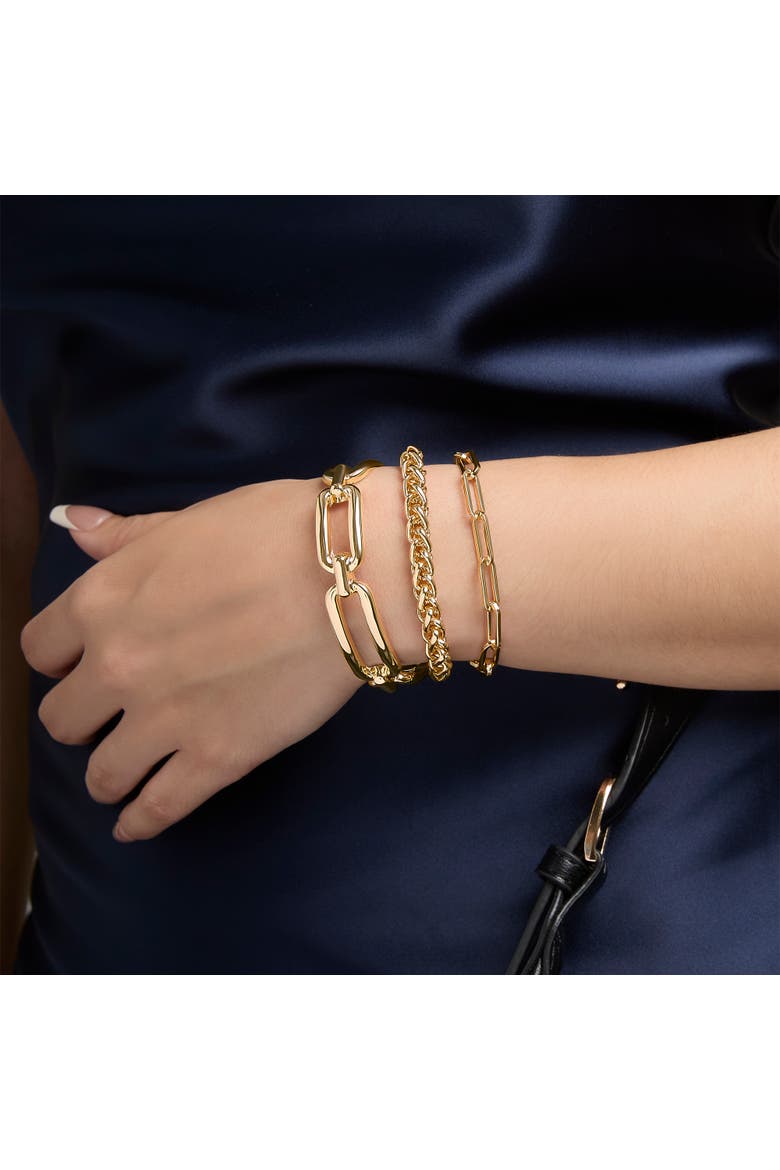 Chain Cuff Bracelet, Alternate, color, Gold
