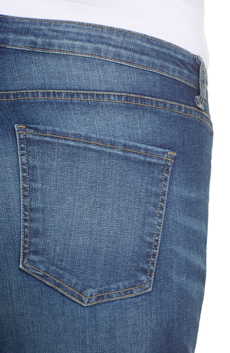 KUT from the Kloth Kelsey High Waist Raw Hem Crop Kick Flare Jeans, Alternate, color,