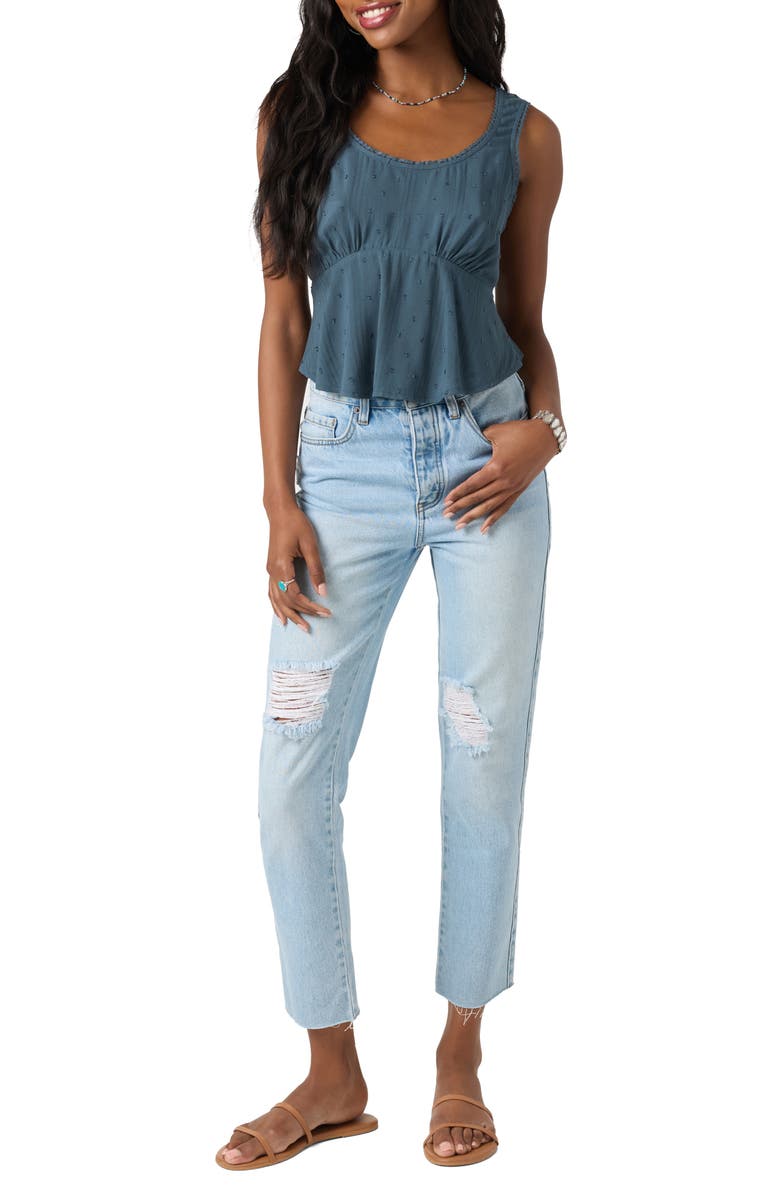 O'Neill Julye Peplum Tank, Alternate, color, Slate