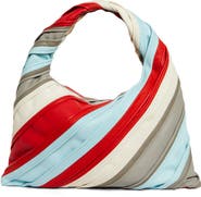 Bottega Veneta Small Hop Stripe Leather Hobo Bag