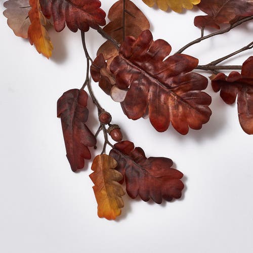 Darby Creek Trading Rustic Brown Oak Leaf & Autumn Acorn Fall Table Runner Mantle Garland In Brown
