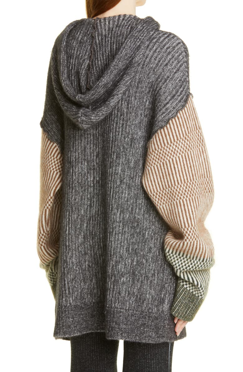 Acne Studios Gruis Oversize Knit Wool Blend Hoodie, Alternate, color, 