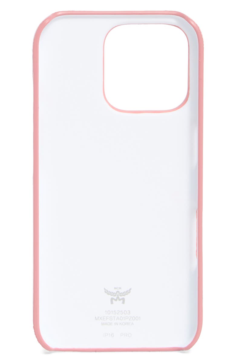MCM Monogram iPhone 16 Pro Case, Alternate, color, Soft Pink