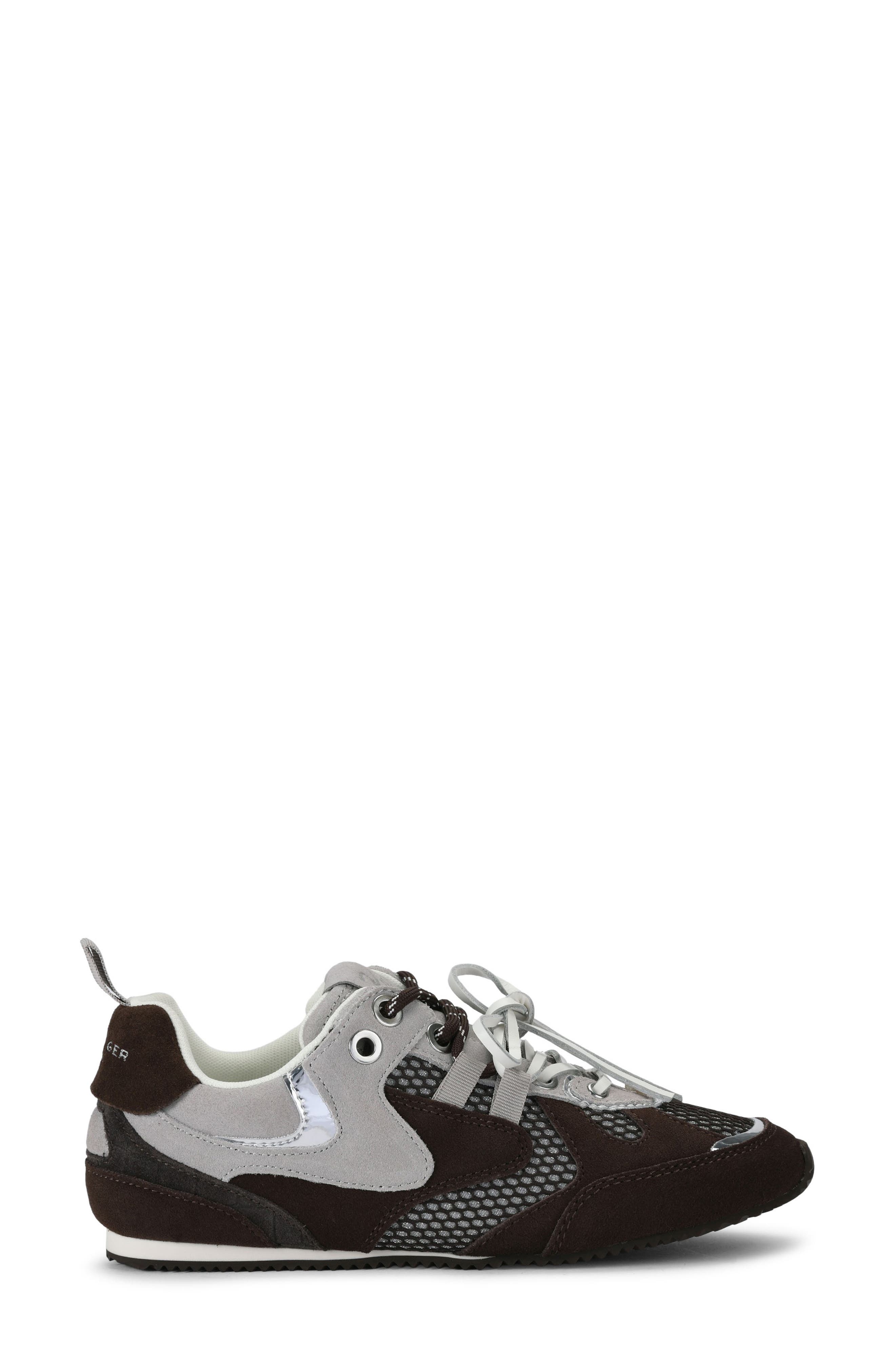 K Slim Sneaker, Alternate, color, OPEN BROWN