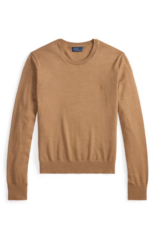 Polo Ralph Lauren Medium-weight Italian Wool Crewneck Sweatshirt In Multi