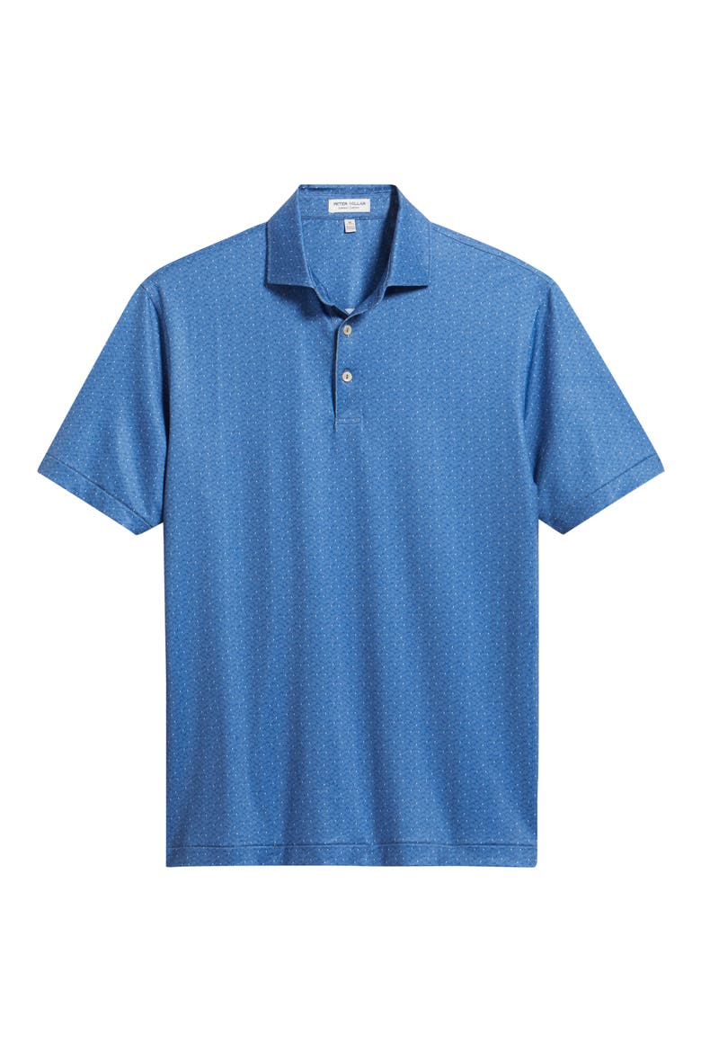 Negroni Geo Print Performance Jersey Polo, Alternate, color, WINDSOR BLUE