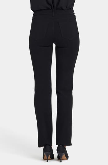 Marilyn Straight Leg Mixed Media Faux Leather Pants