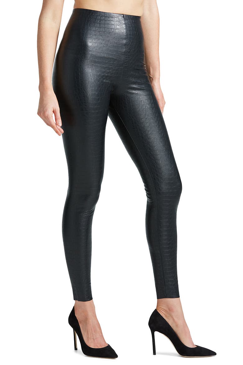 Reptile Embossed Faux Leather Leggings video