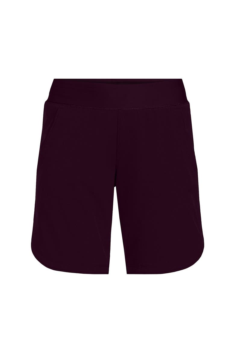 Plus Size Sunshade UPF 50 9" Board Shorts with Panty, Alternate, color, Dark Wine