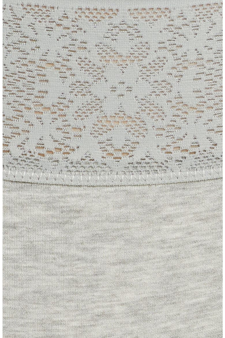 Cool Cotton Lace Cheeky Briefs, Alternate, color, HEATHER GREY