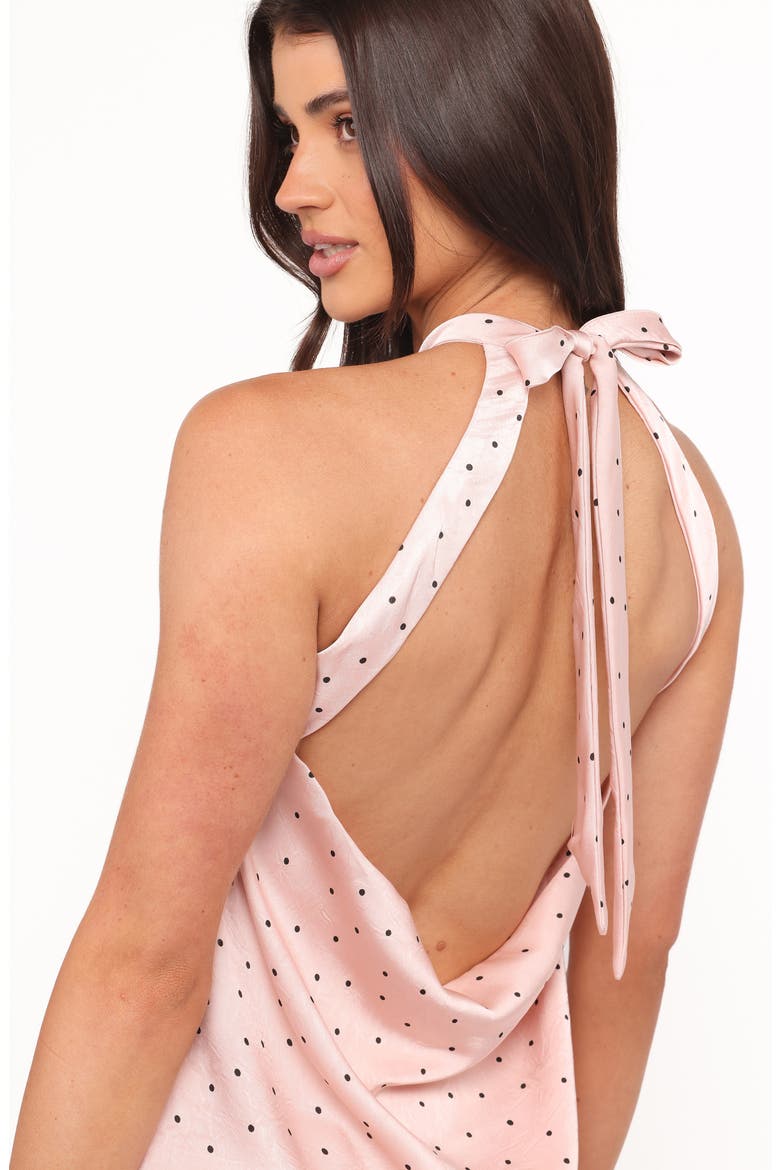Gabrielle Polka Dot Halter Minidress, Alternate, color, PINK POLKA DOT