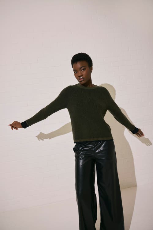 Brodie Pure Cashmere Irene Crew Neck 100% Cashmere Sweater In Green