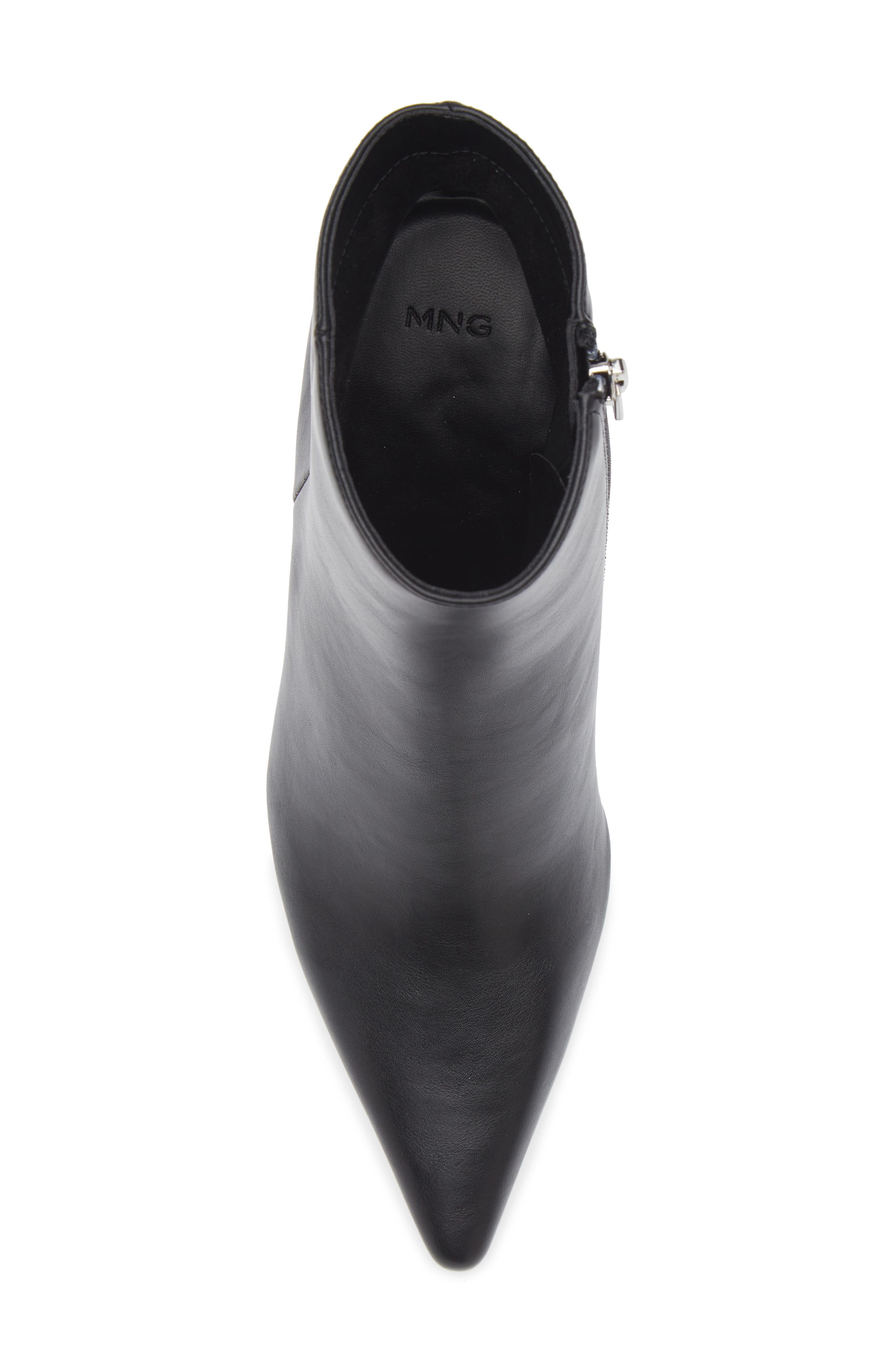 MANGO Cobo Block Heel Bootie, Alternate, color, Black