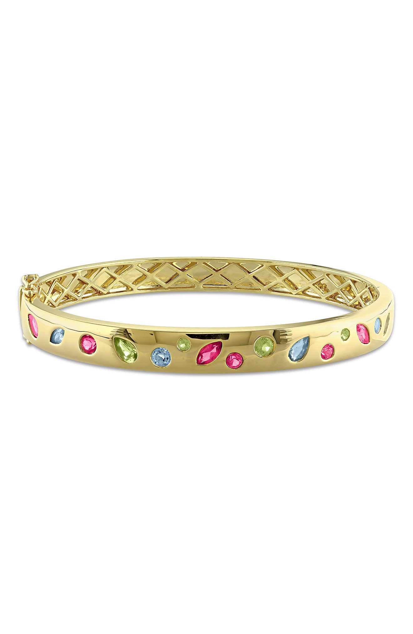 Multicolor Gemstone Bangle Bracelet