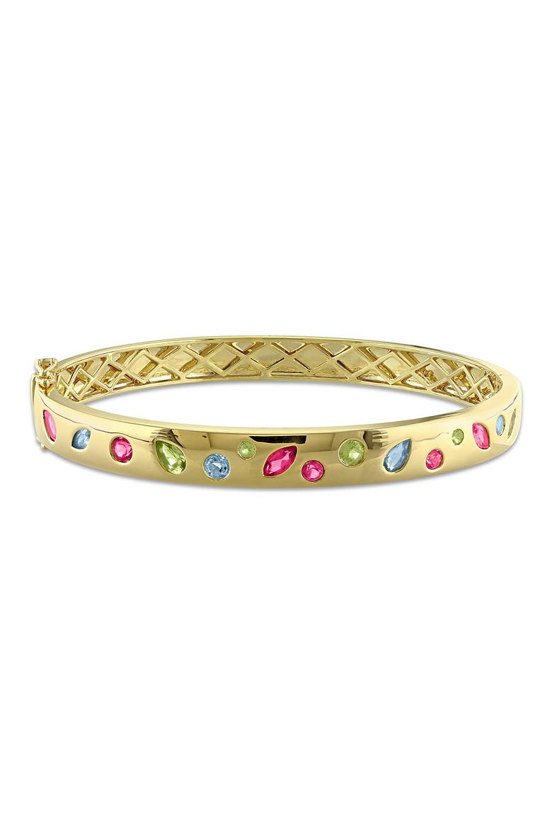 Multicolor Gemstone Bangle Bracelet, Main, color, MULTICOLOR