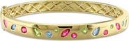 DELMAR Multicolor Gemstone Bangle Bracelet